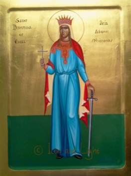 Saint Dymphna of Gheel. Αγἰα Δἀφνη /Ντὐμφνα/