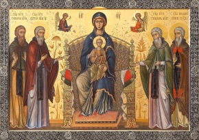 Παναγία ἔνθρονος_Mother of God enthroned_БогоматерьByzantine Orthodox Icon0_9e907_42294553_XXL