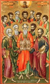 Απόστολοι_Twelve Apostles_12 апостолов_ Kostandin Zografi Mbledhja e apostujve Shek_ XVIII, V_ 4 Shkurt 1762