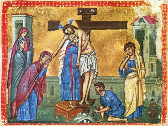 αποκαθήλωση_Положение во Гроб_Jesus Christ Crucifixion_Byzantine-Orthodox-Icon_144567659