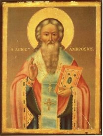 Αμβρόσιος Μεδιολάνων_St Ambrose Bishop of Milan_Свт. Амвросий Медиоланский_AgiosAmbrosios02